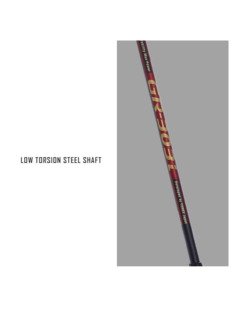 Yonex GR 303 Aluminium Blend Badminton Racquet, Lightweight with Alloy Steel Shaft, Intermediate Level, 90-95g, Includes Full Cover  - Image 3
