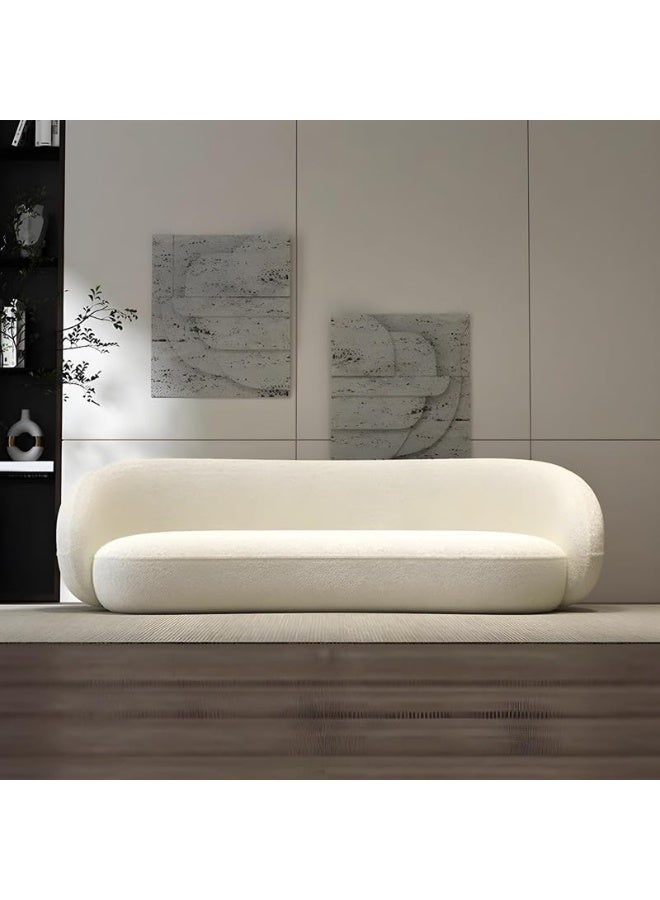 Zayn comforts Sherpa Upholstered Modern Sofa with Adjustable Backrest