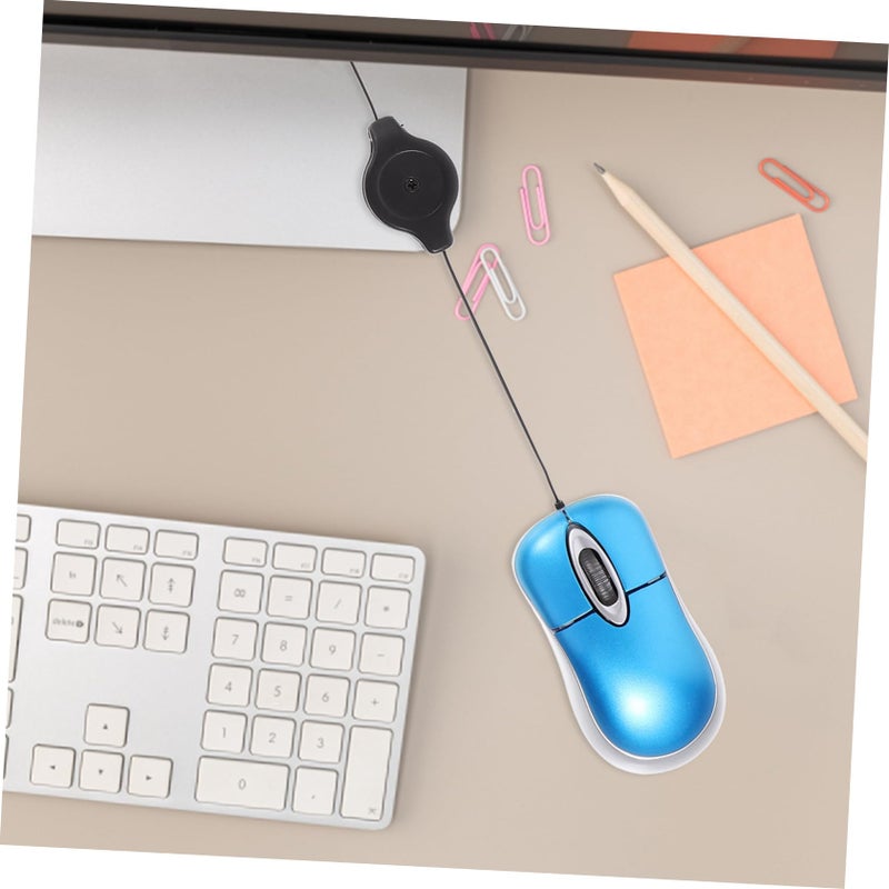 ماوس USB البصري القابل للسحب للحاسوب المحمول بتصميم مدمج ومريح وملائم لكلا اليدين - Image 4