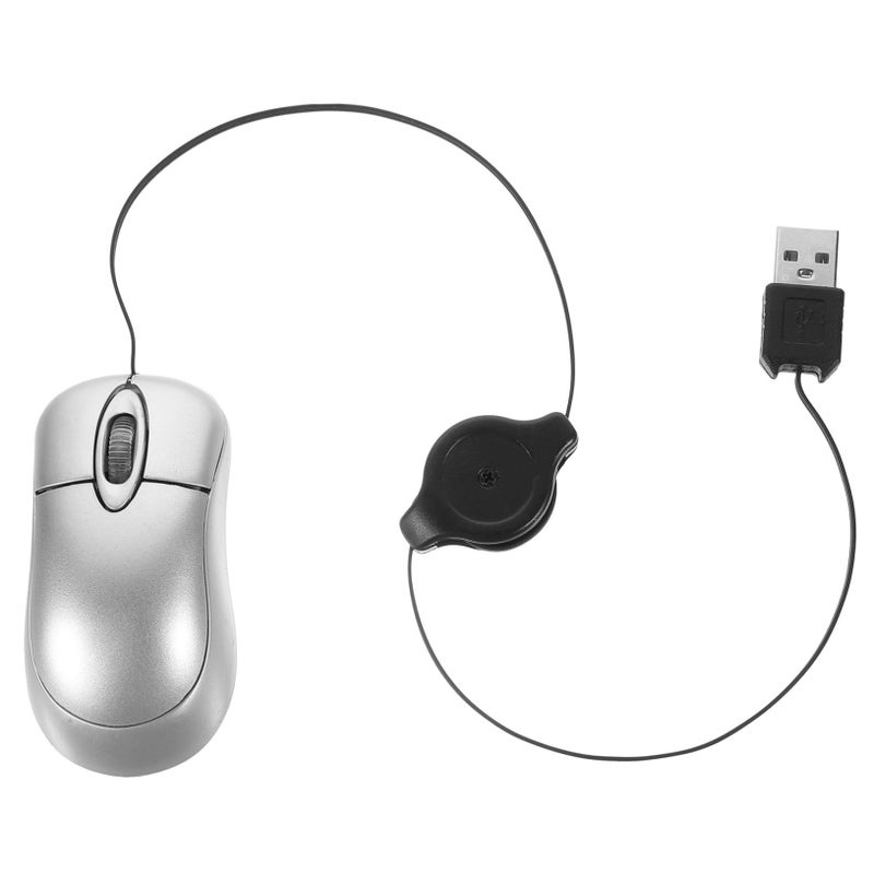 ماوس USB البصري القابل للسحب للحاسوب المحمول بتصميم مدمج ومريح وملائم لكلا اليدين - Image 2