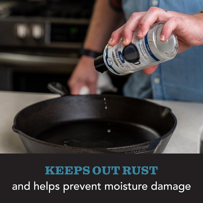 CLARK'S Cast Iron Seasoning Oil - 12 Ounces of 100% Plant-Based Coconut Oil for Cast Iron Cookware - Image 4