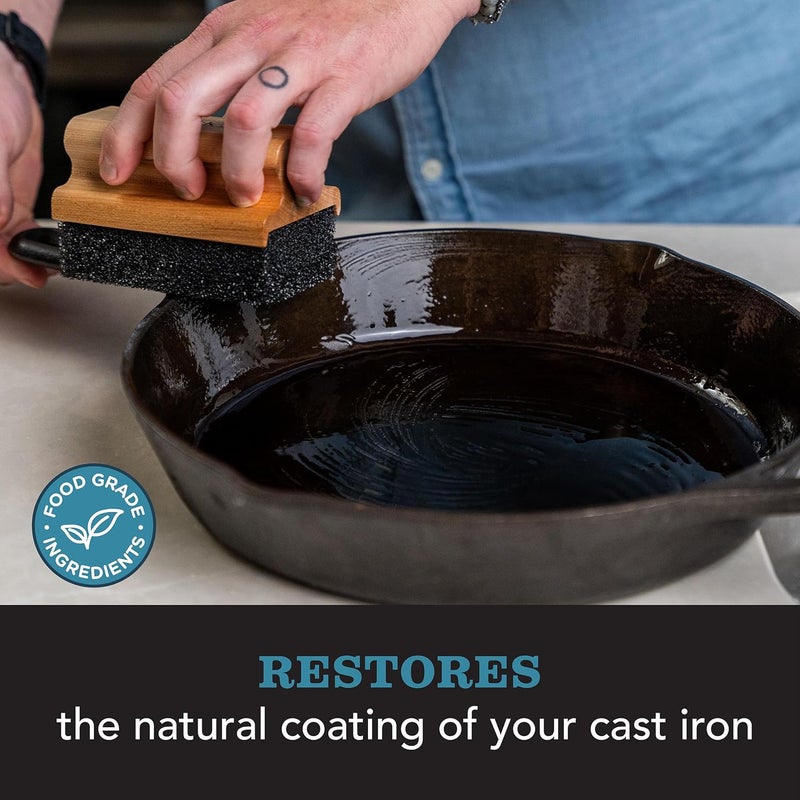 CLARK'S Cast Iron Seasoning Oil - 12 Ounces of 100% Plant-Based Coconut Oil for Cast Iron Cookware - Image 2