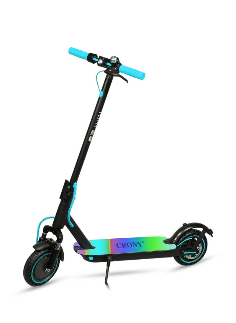 Crony M365 7 Colors E-Scooter 250W Motor, 25-45KM/H Speed, 10-25KM Range, Front Suspension, Durable Honeycomb Tires,Smart App Control,Aluminum Alloy Frame, 120KG Max Load, 36V/7.8AH Battery,Easy Folding, LED Light Base, Commuter Electric Scooter for Adults & Kids, Portable, Lightweight Design, Durable Honeycomb Tires, Bluetooth Connectivity, Ideal for Daily Commute & Leisure Rides, 3-5 Hours Charging Time, Normal/Disc Brakes, IPX4 Waterproof, 7 Colors LED Deck Lights，Blue - Image 1