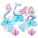 Decor365 Pink Blue Mermaid Centerpiece Under The Sea Table Decorations Girls Birthday Decor Ocean Coral Little Mermaid Theme Bday Tea Party Supplies - Image 3