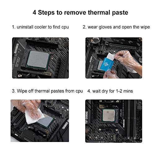 OwlTree Thermal Paste Remover Kits for CPU, GPU, Heatsink etc (20 Pieces Wipes) - Image 5