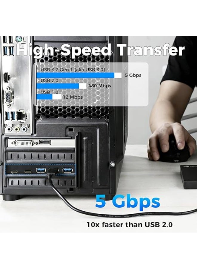 PCIe to USB 3.2 Gen 1 Expansion Card, 5-Port USB Adapter with 3 Type-A and 2 Type-C Ports, 5Gbps High-Speed PCI Express Controller for Desktop PC - Image 5