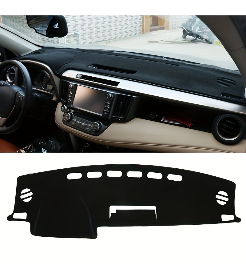 Black Side RHD Dashboard Mat Light Shielding Cover For Toyota RAV4 2013 2014 2015 2016 2017 2018 XA40 Auto Accessories - Image 1