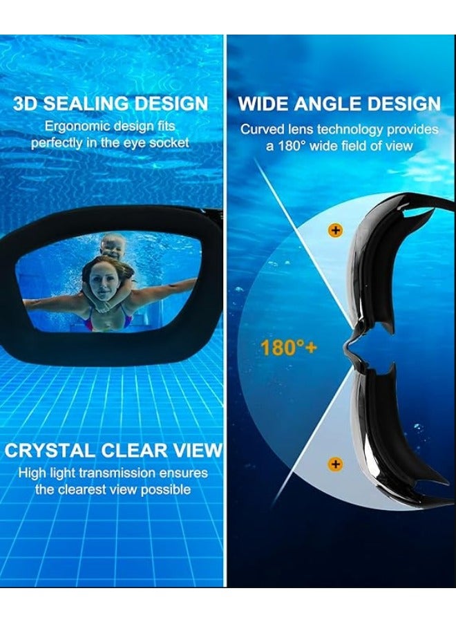 Super ZYouth Waterproof Swimming Goggles with Swim Cap , Earplugs and Storage Box Nose Clip for Water Sports Such as Swimming, Boating, Surfing, and Kayaking, Portable, Black  - Image 3