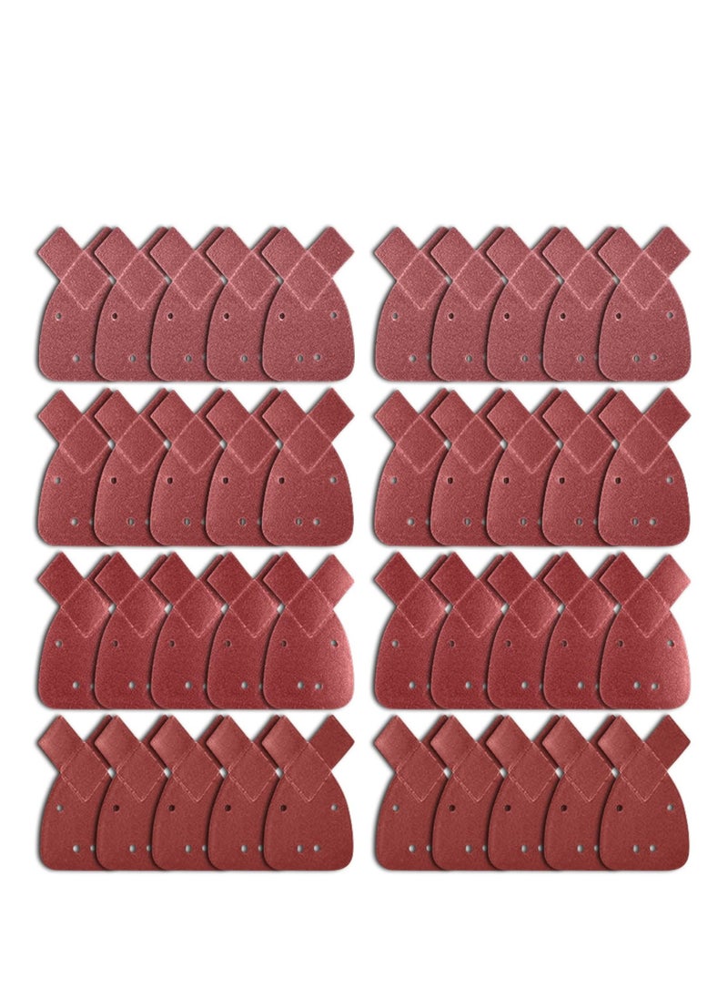 40pcs Black and Decker Mouse Sander Pads, Sanding Pads for Mouse Sander, Mouse Sanding Sheets with Extra 2 Tips for Replacement Assorted 40 60 80 120 Grits to Fit Black and Decker Detail Palm Sander