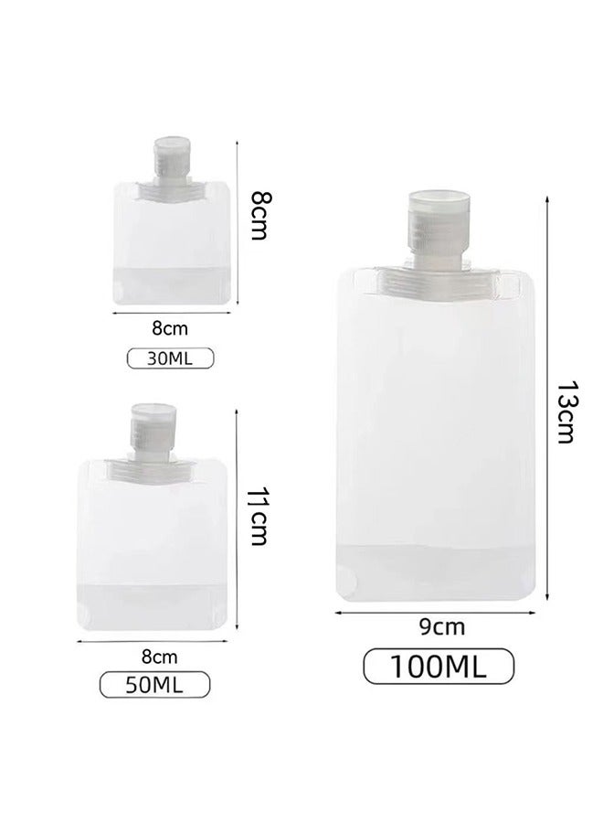 "حقيبة سفر مكونة من 15 عبوة لأدوات النظافة ، معتمدة من TSA ، حاوية محمولة بحجم السفر ، حقيبة الوقوف ، شامبو ، غسول صابون ، سائل قابل لإعادة التعبئة ، ملحقات السفر - Image 2