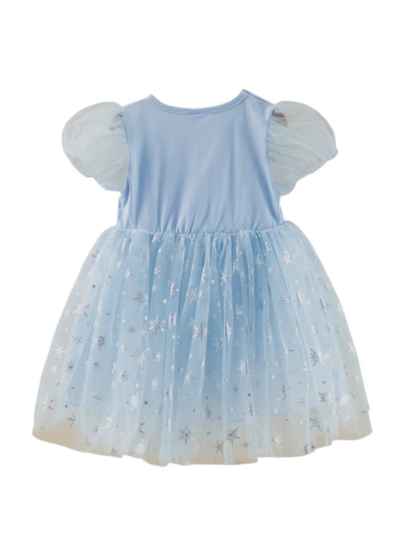 D'Daniela D' Daniela - Elsa Stardust Princess Dress with Puff Sleeves - Blue