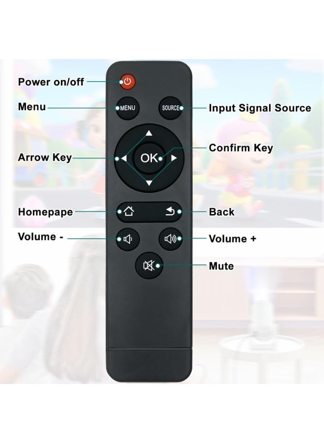 Denx Smart Projector – Portable, Android 11, Built-in WiFi, 380° Rotation, Full HD ‎1920×1080 - Image 5