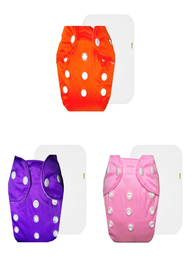 حفاضات قماشية دمبلدو لايت مع حشوة قطنية (عبوة من 3) | ملائمة تمامًا | وسادة ماصة من 6 طبقات | سريعة الجفاف | ضرورية للاستخدام اليومي | من 3 أشهر إلى سنتين | للجنسين - Image 1