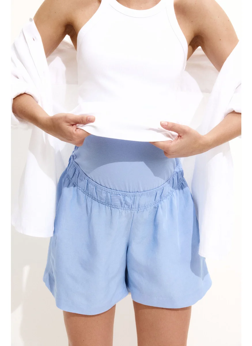 H&M Mama Linen-Blend Shorts