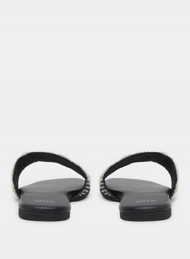 Styli Embellished Slip-On Flat Sandals - Image 5