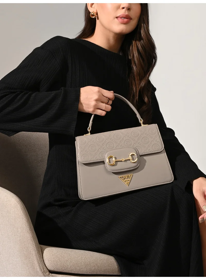 Lavie Signature Women's Sedona 3C Flap Satchel (Beige)