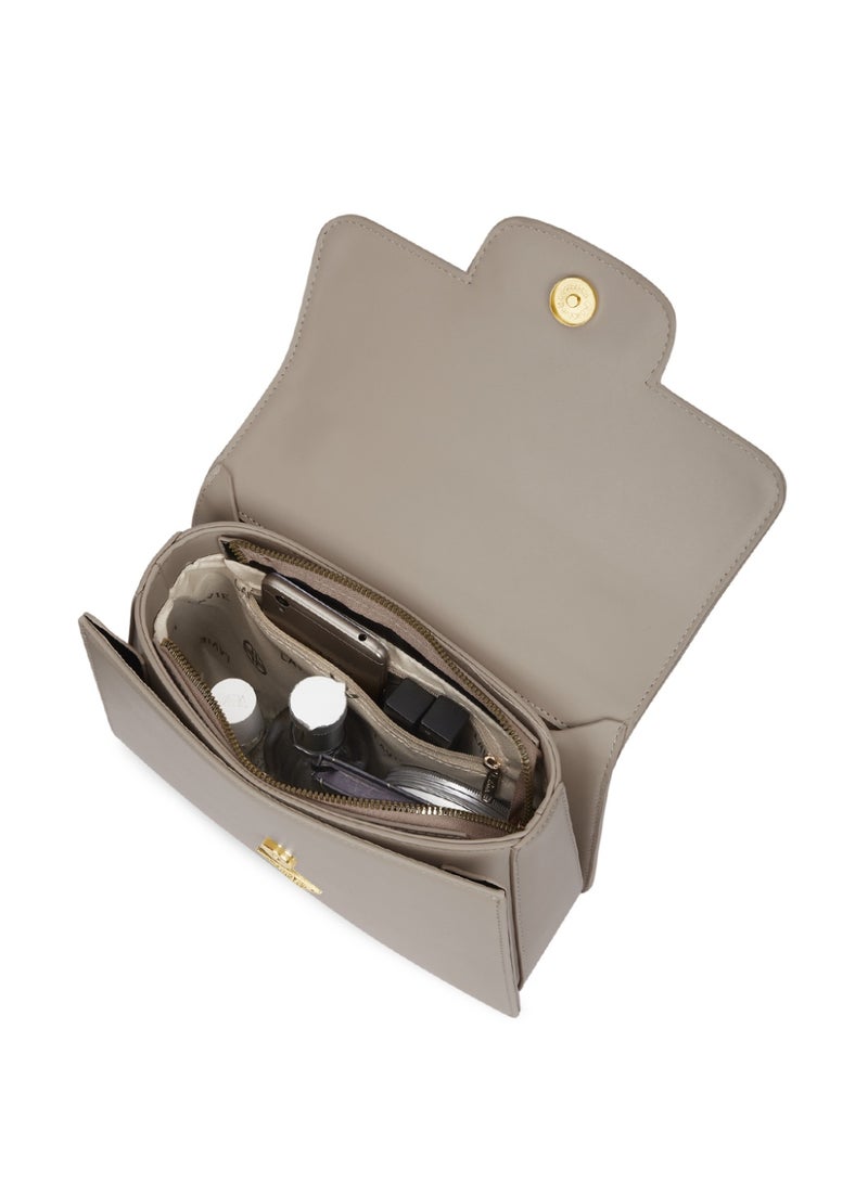 Lavie Signature Women's Sedona 3C Flap Satchel (Beige) - Image 3