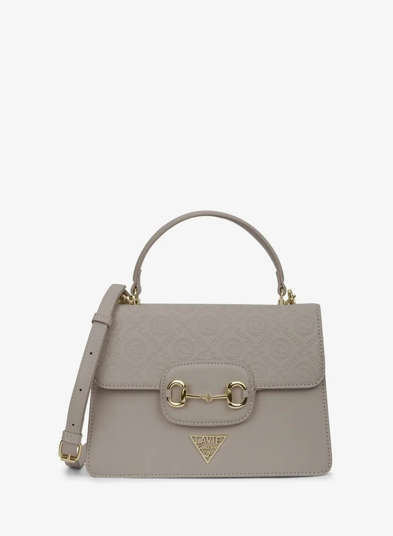 Lavie Signature Women's Sedona 3C Flap Satchel (Beige)