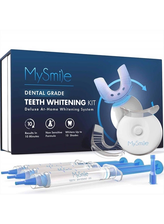 MySmile Teeth Whitening Kit with LED Light, 10 Min Non-Sensitive Fast Teeth Whitener with 3 Carbamide Peroxide Teeth Whitening Gel, Helps to Remove Stains from Coffee, Smoking, Wines, Soda, Food - Image 1