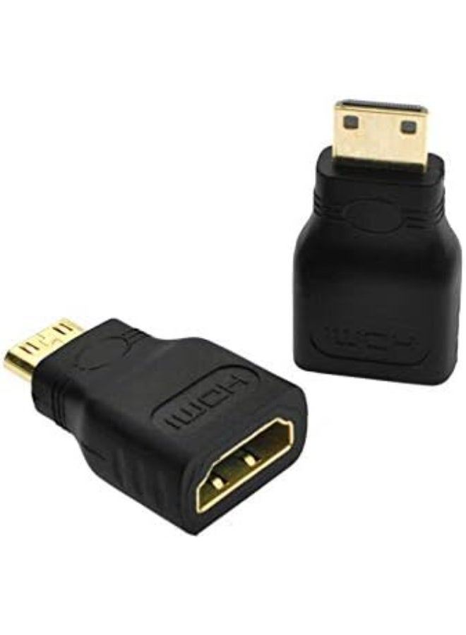 Mini HDMI Adapter – Gold-Plated Male-Female Connector – Supports 1080p High Definition for TVs, Cameras, and Video Devices - Image 1