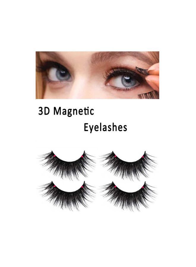 NIBEMINENT 4-Piece 3D Magnetic Eyelashes Black - Image 2