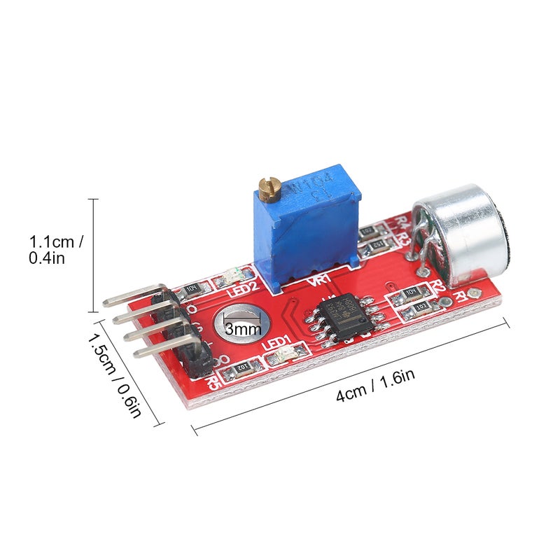 3pcs Mini High Sensitivity Microphone Sound Sensor Module Voice Sensor Detection Module Replacement for Arduino - Image 4