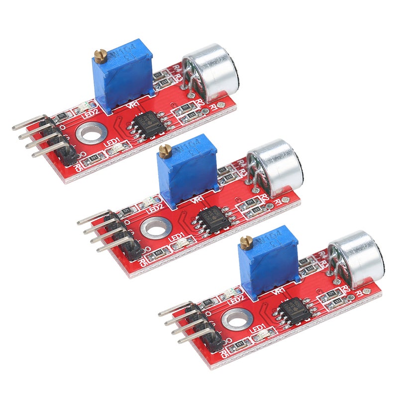 3pcs Mini High Sensitivity Microphone Sound Sensor Module Voice Sensor Detection Module Replacement for Arduino - Image 1