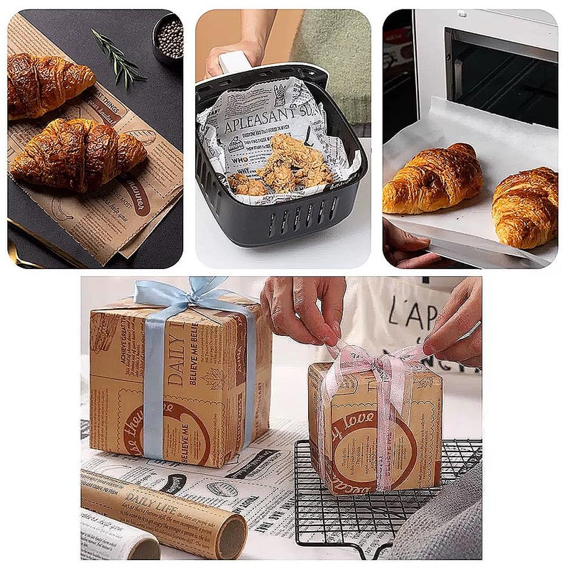 CHUAHAHA Extra Wide 11.8 Inch Parchment Paper Roll (32.8 Ft)-Non-Stick Baking Sheets for Oven,Air Fryer & Cookie Making Unbleached Butter Paper for Baking - Image 4