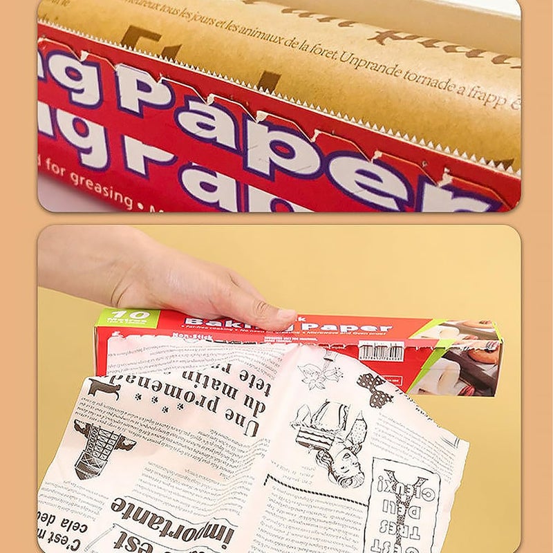 CHUAHAHA Extra Wide 11.8 Inch Parchment Paper Roll (32.8 Ft)-Non-Stick Baking Sheets for Oven,Air Fryer & Cookie Making Unbleached Butter Paper for Baking - Image 2