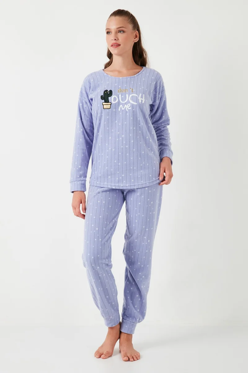 Lela Standard Fit Crew Neck Pajama Set Women's Pajama Set 6093735
