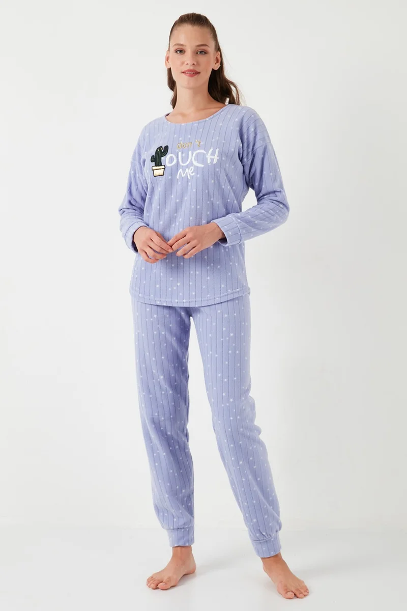 Lela Standard Fit Crew Neck Pajama Set Women's Pajama Set 6093735