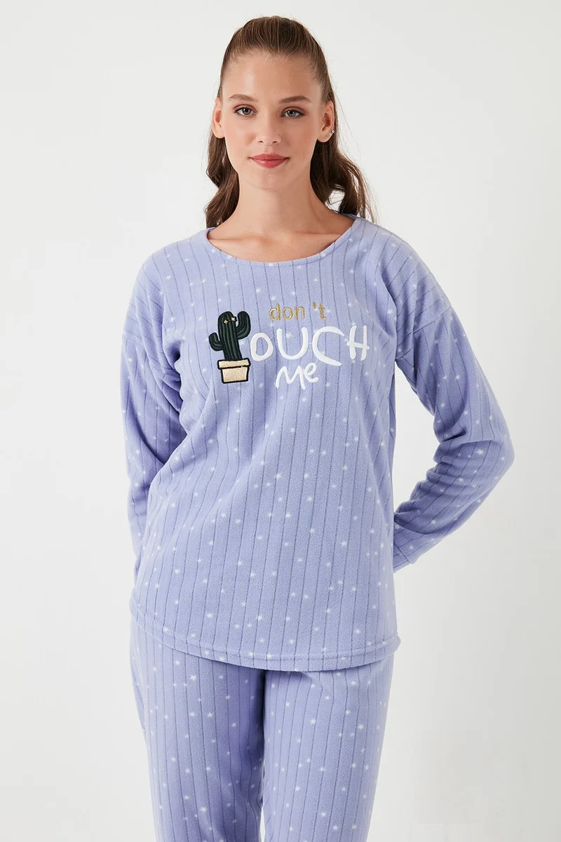 Lela Standard Fit Crew Neck Pajama Set Women's Pajama Set 6093735