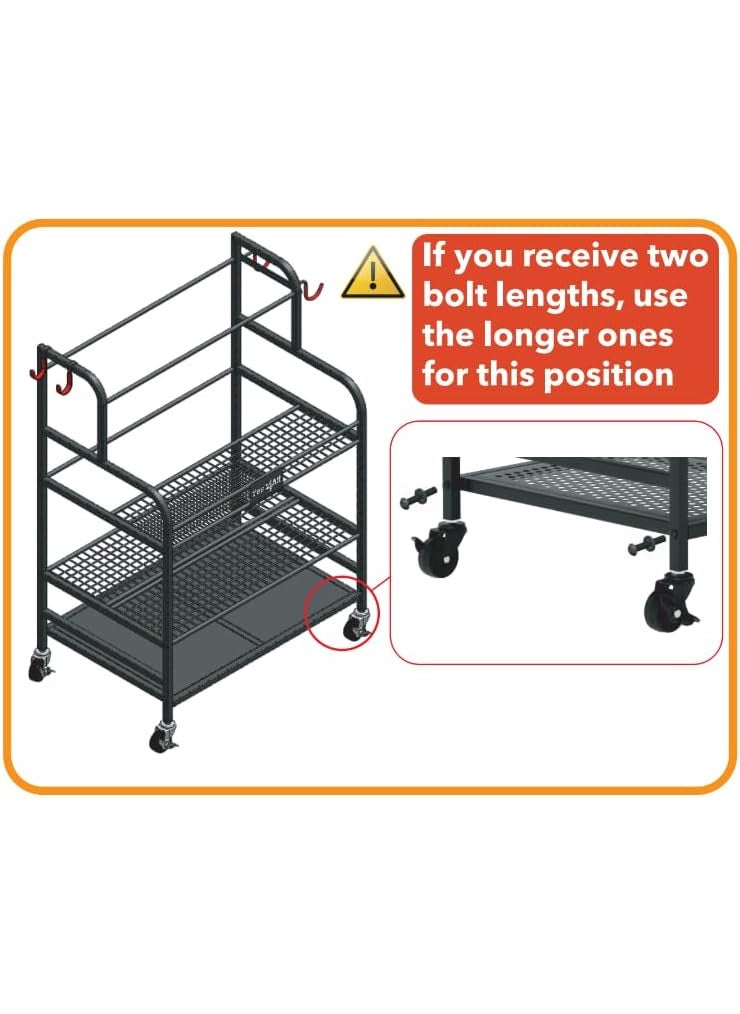 Yes4All Yes4All Dumbbell Rack Weight Rack for Home Gym Sports Equipment Organizer for Dumbbells Kettlebells Yoga Mat Foam Roller and Balls All in One Gym Workout Storage with Wheels and Hooks Black  - Image 2