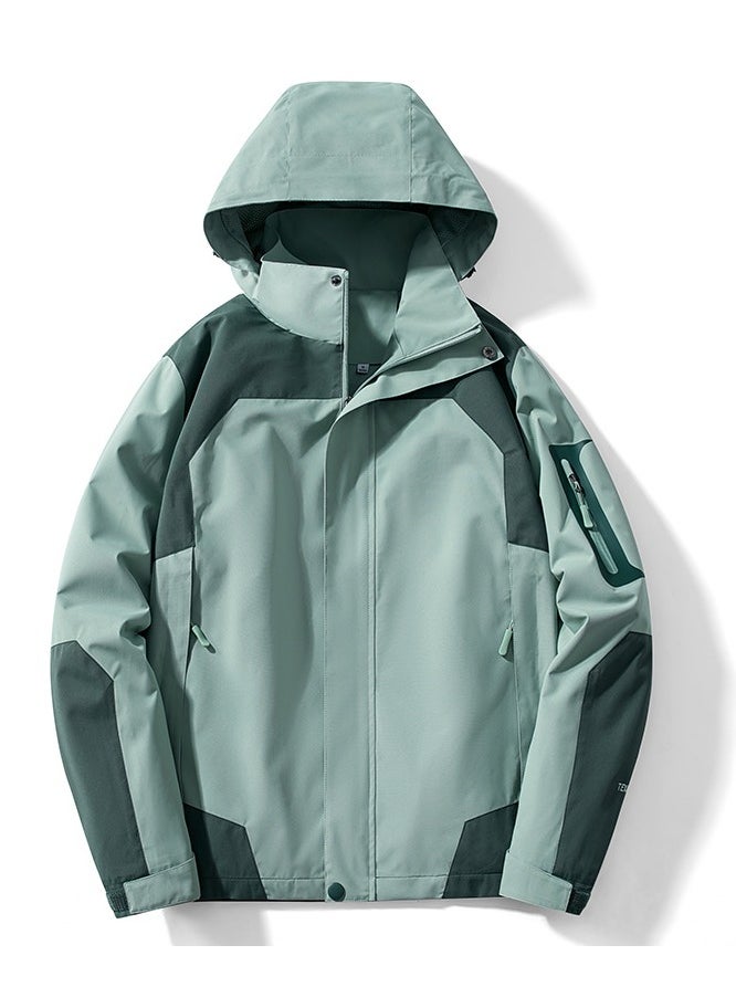 NIBEMINENT Waterproof Rain jacket Lightweight Active Outdoor Raincoat with Removable Hood Unisex  - Image 1