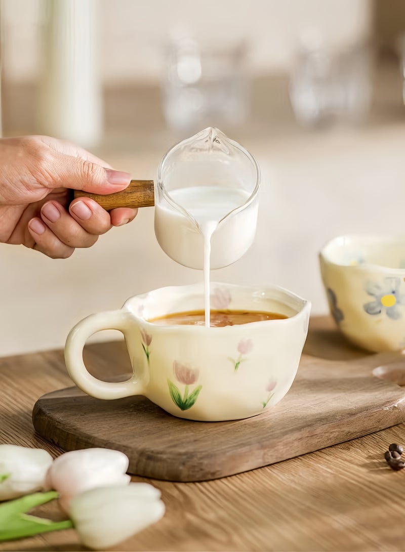 Ceramic Coffee Mug Flower Style Mugs Home Office Breakfast Mug Milk Cup - Image 2