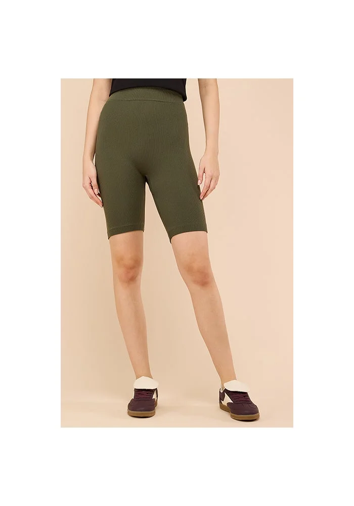 Ribbed Biker Shorts