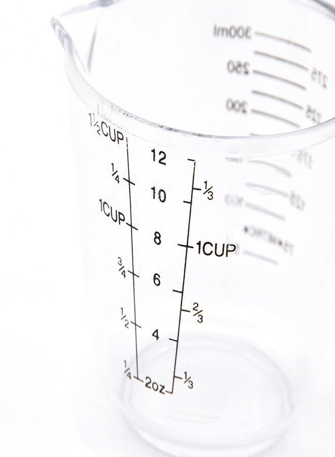 Tamnjvrr Plastic 1 ½ Cup Measuring Cup Stackable Liquid Measuring Cup with ML and Cups Measures - Image 3