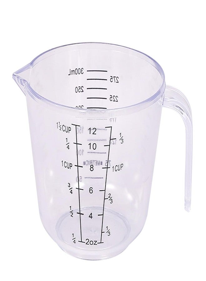 Tamnjvrr Plastic 1 ½ Cup Measuring Cup Stackable Liquid Measuring Cup with ML and Cups Measures - Image 1