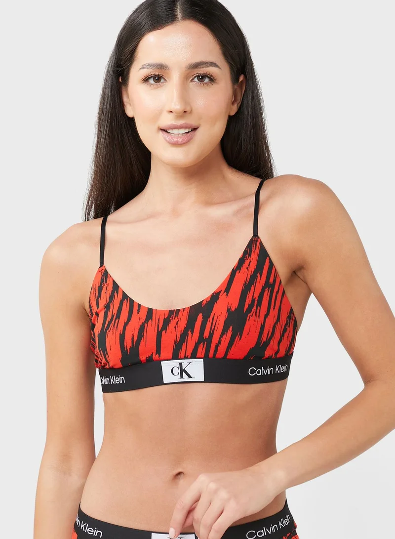 CALVIN KLEIN Logo Band Bikini Top
