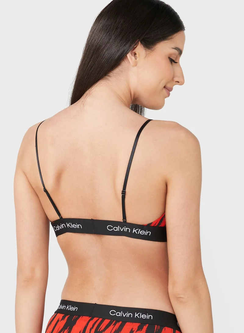 CALVIN KLEIN Logo Band Bikini Top