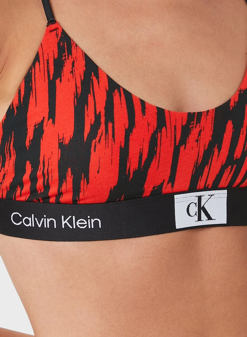 CALVIN KLEIN Logo Band Bikini Top