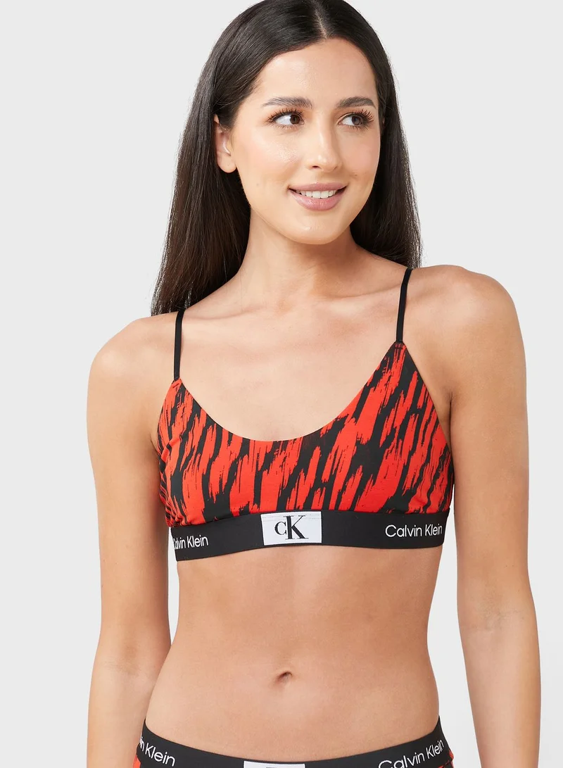 CALVIN KLEIN Logo Band Bikini Top