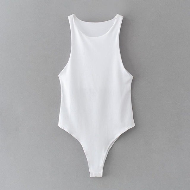 2023 Womens Chic One-Shoulder Bodysuit White