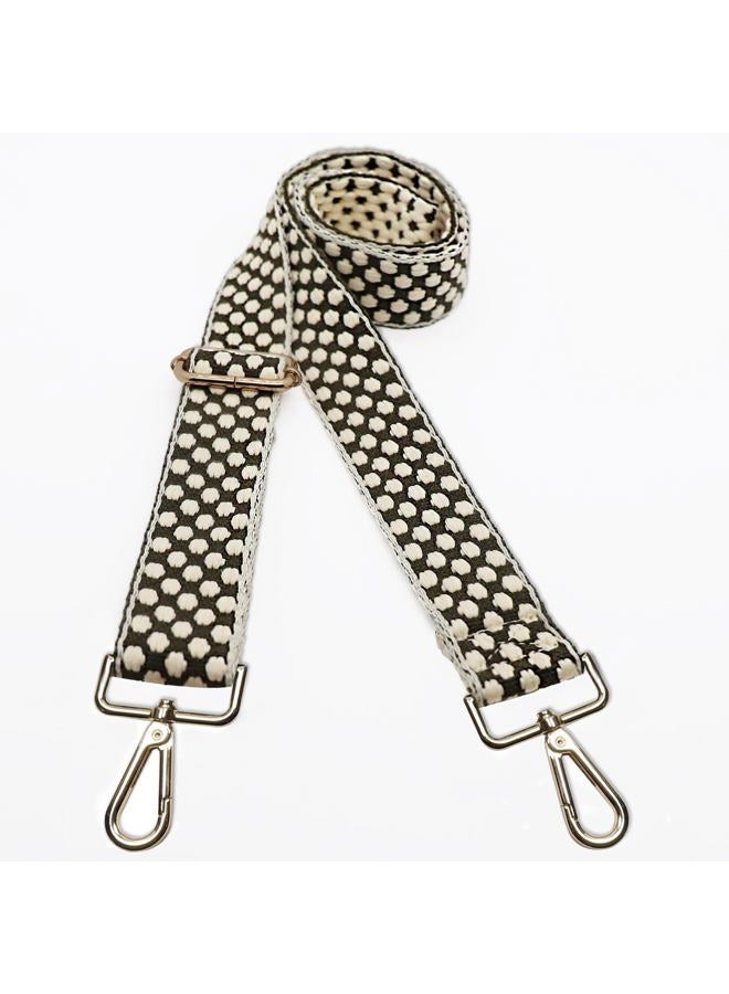 Kolti Purse Strap Replacement Crossbody Handbag Stripe Wide Adjustable, Gold Buckle-413, 1.5 inches wide x 30” to 62” long - Image 4