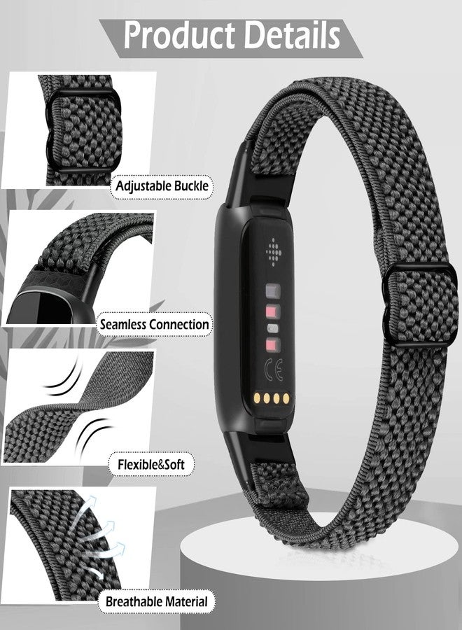 TumpCez Elastic Nylon Bands Compatible with Fitbit Luxe Bands for Women Men,Stretchy Adjustable Breathable Comfortable Sports Replacement Straps Wristband for Fitbit Luxe - Image 5