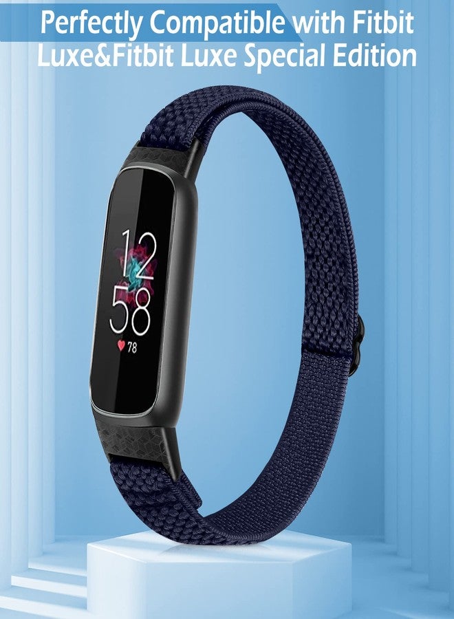 TumpCez Elastic Nylon Bands Compatible with Fitbit Luxe Bands for Women Men,Stretchy Adjustable Breathable Comfortable Sports Replacement Straps Wristband for Fitbit Luxe - Image 2