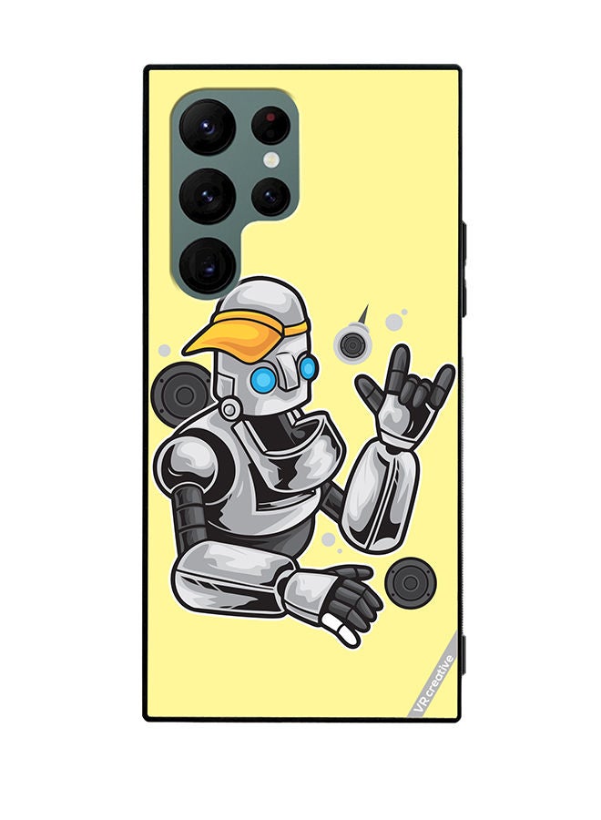 VR CREATIVE Protective Case Cover For Samsung Galaxy S22 Ultra 5G Cool Robot Design Multicolour - Image 1