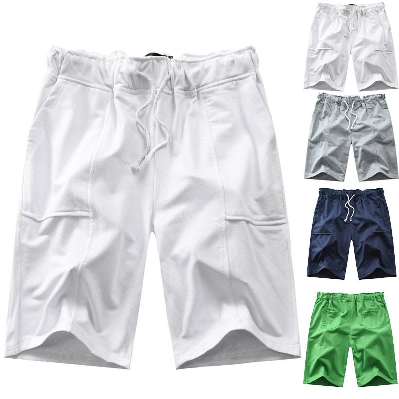2023 Summer New Beach Casual Shorts Solid Color Elastic Casual Pants A Generation Of Hair - Image 5