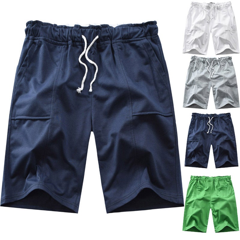 2023 Summer New Beach Casual Shorts Solid Color Elastic Casual Pants A Generation Of Hair - Image 4