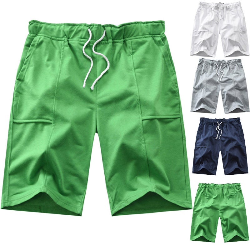 2023 Summer New Beach Casual Shorts Solid Color Elastic Casual Pants A Generation Of Hair - Image 3